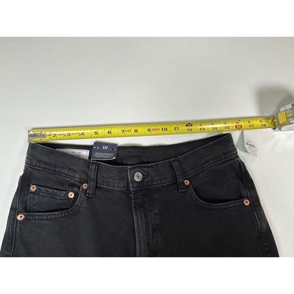 NEW $80 GAP Jeans Women's 30/10 R Black High Rise Stride Wide Leg Baggy 90s - Picture 7 of 10